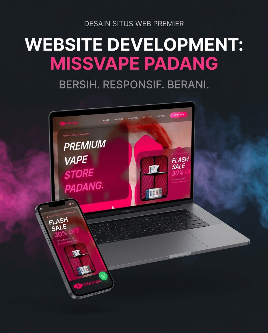 Website Miss Vape Indonesia - Website Bisnis by GHO TECH