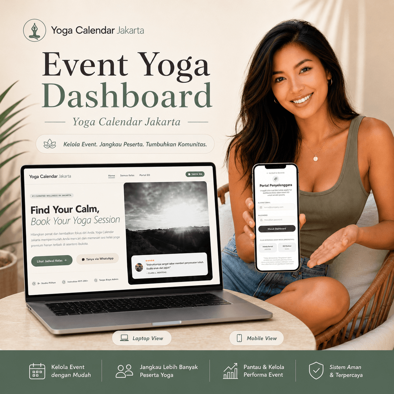 Website Yoga Calendar Jakarta - Web App Booking & Pembayaran by GHO TECH