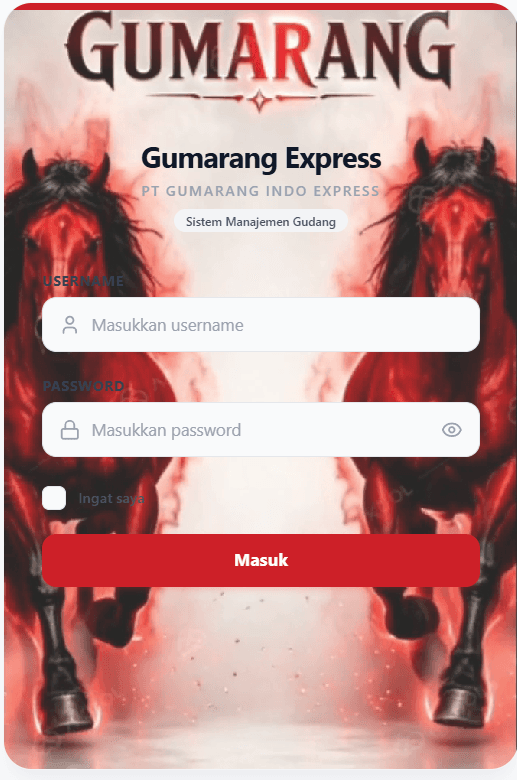 Website Gumarang WMS - Sistem Manajemen Gudang by GHO TECH